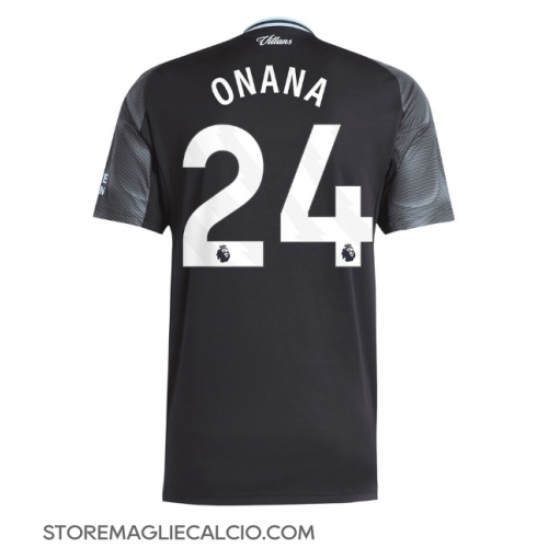 Aston Villa Amadou Onana #24 Maglia Gara Trasferta Repliche 2025-26 Maniche Corte Aston Villa Amadou Onana #24 Maglia Gara Trasferta Repliche 2025-26 Maniche Corte